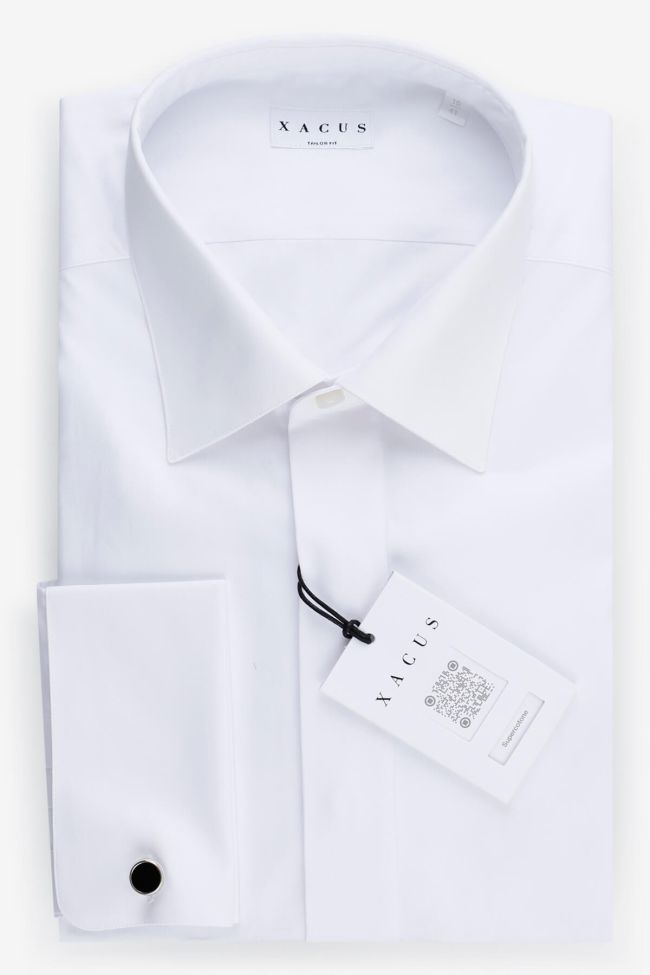 xacus Hemd Herren Xacus Regular Einfarbig 100% Baumwolle kragen Italienisch Lange Ärmel