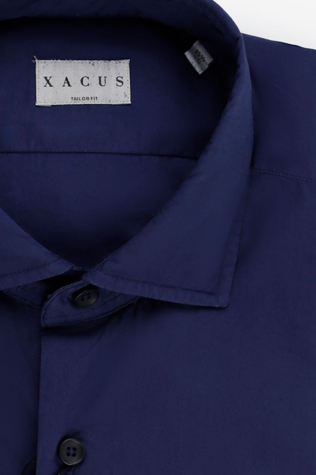 Xacus Hemd Herren Xacus Regular Einfarbig 100% Baumwolle Kragen Französisch Lange Ärmel