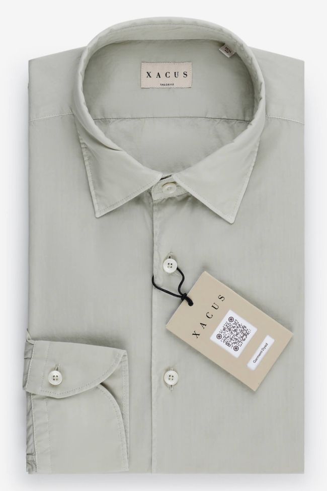 xacus Hemd Herren Xacus Regular Einfarbig 100% Baumwolle gewaschen kragen Französisch Lange Ärmel