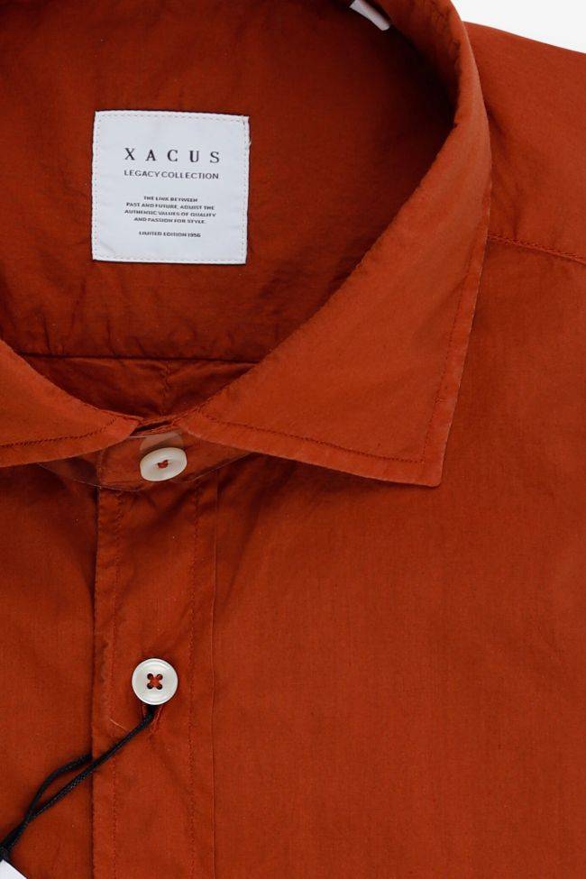 Xacus Hemd Herren Xacus Regular Einfarbig 100% Baumwolle Kragen Französisch Lange Ärmel
