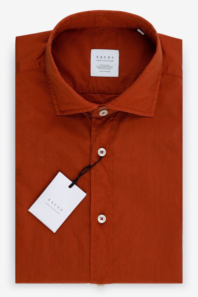 xacus Hemd Herren Xacus Regular Einfarbig 100% Baumwolle kragen Französisch Lange Ärmel