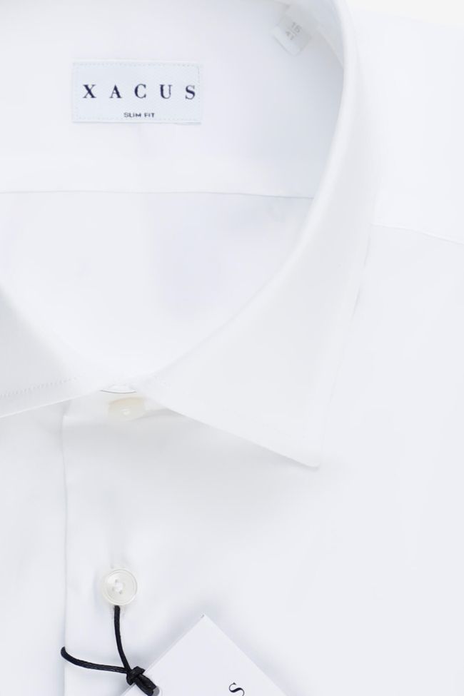 Xacus Hemd Herren Xacus Regular Einfarbig 100% Baumwolle Kragen Französisch Lange Ärmel