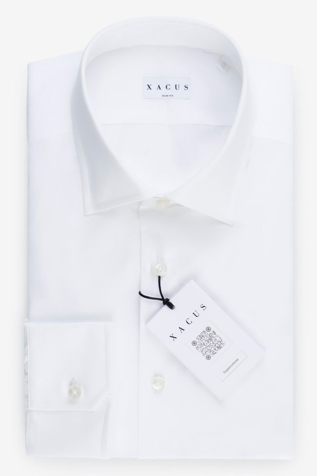 xacus Hemd Herren Xacus Regular Einfarbig 100% Baumwolle kragen Französisch Lange Ärmel