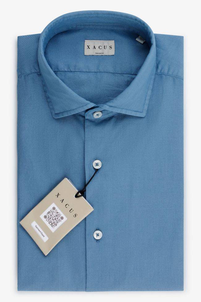 Xacus Hemd Herren Xacus Regular Einfarbig 100% Baumwolle Kragen Französisch Lange Ärmel