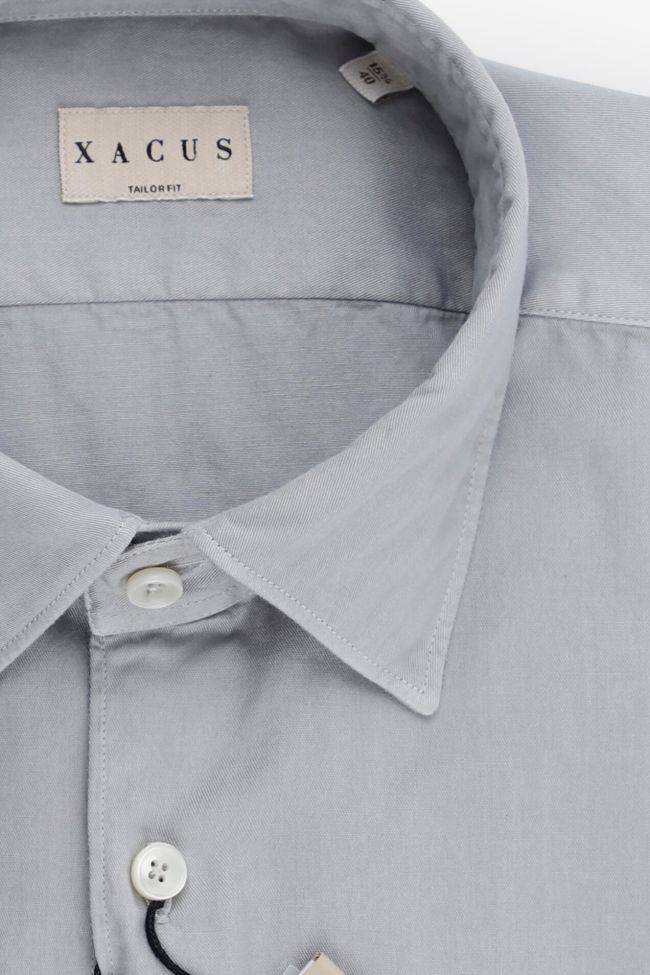 Xacus Hemd Herren Xacus Regular Einfarbig 100% Baumwolle Gewaschen Kragen Italienisch Lange Ärmel