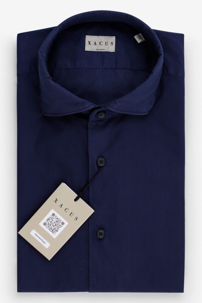 xacus Hemd Herren Xacus Regular Einfarbig 100% Baumwolle gewaschen kragen Französisch Lange Ärmel