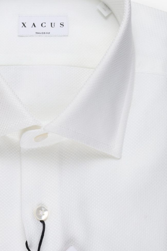Xacus Hemd Herren Xacus Regular Einfarbig 100% Baumwolle Kragen Italienisch Lange Ärmel