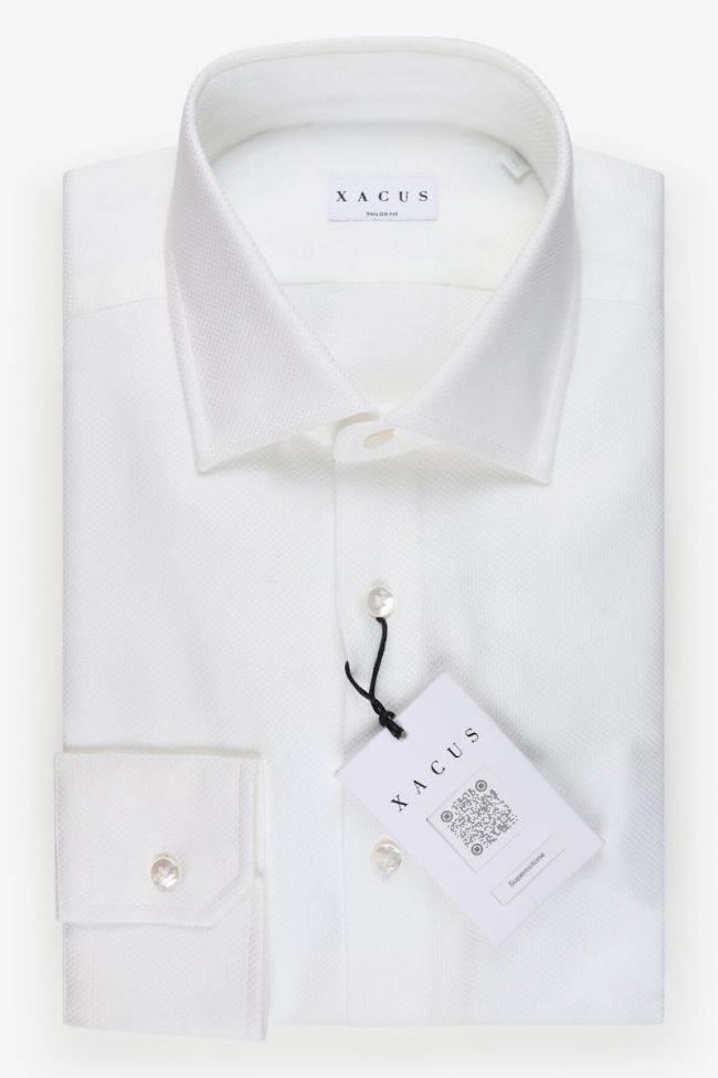 xacus Hemd Herren Xacus Regular Einfarbig 100% Baumwolle kragen Italienisch Lange Ärmel
