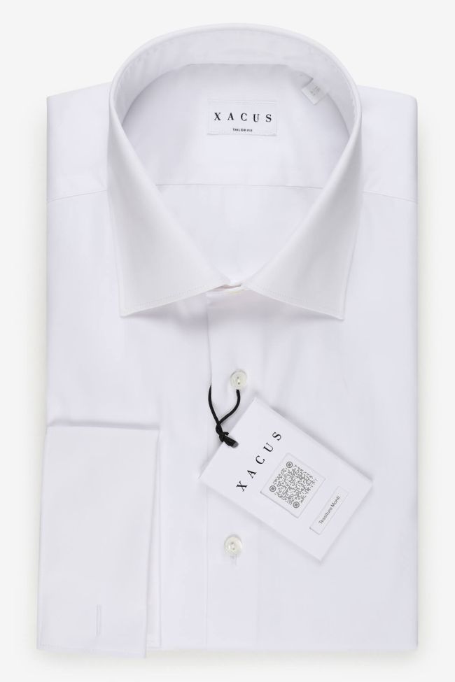 xacus Hemd Herren Xacus Regular Einfarbig 100% Baumwolle kragen Italienisch Lange Ärmel
