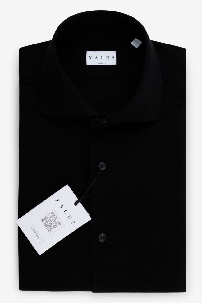 Xacus Hemd Herren Xacus Regular Einfarbig 100% Baumwolle Kragen Französisch Lange Ärmel