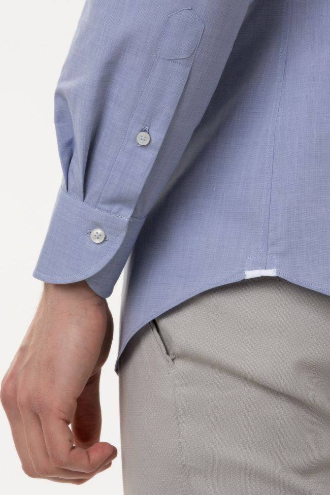 Xacus Hemd Herren Xacus Regular Einfarbig 100% Baumwolle Kragen Französisch Lange Ärmel