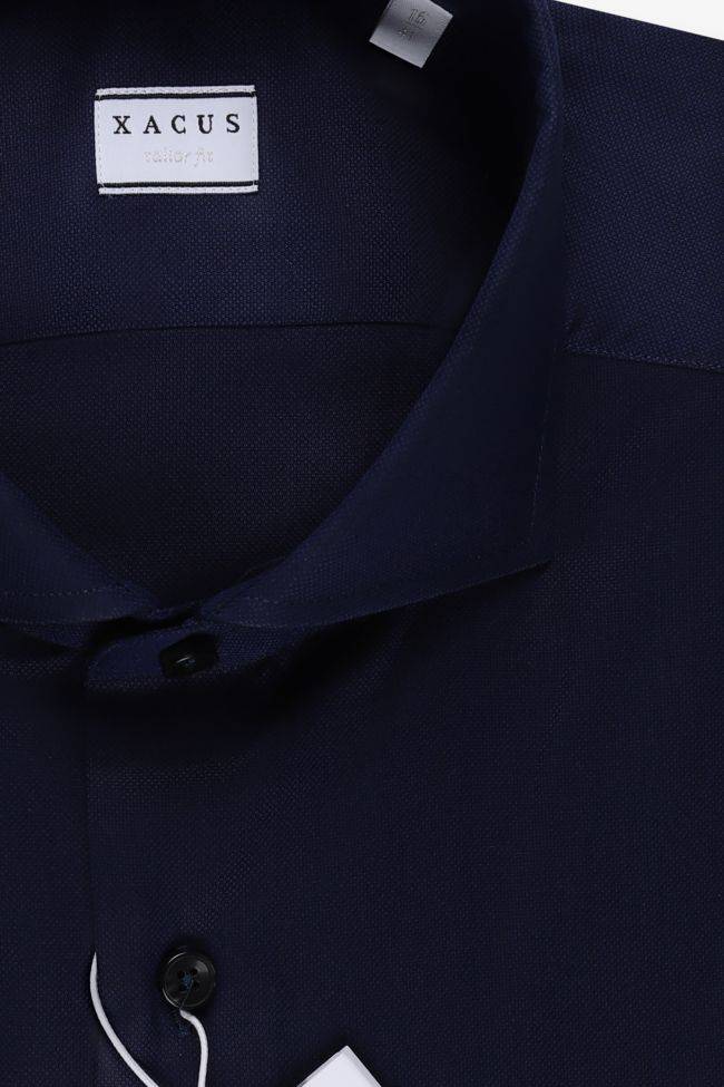 Xacus Hemd Herren Xacus Regular Einfarbig 100% Baumwolle Kragen Französisch Lange Ärmel