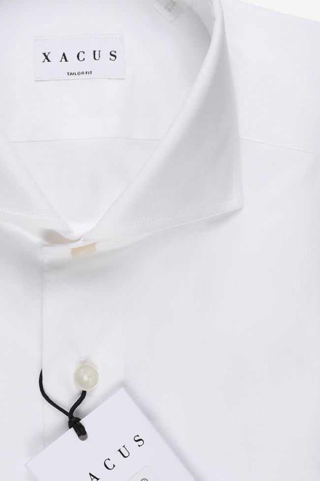 Xacus Hemd Herren Xacus Regular Einfarbig 100% Baumwolle Kragen Französisch Lange Ärmel