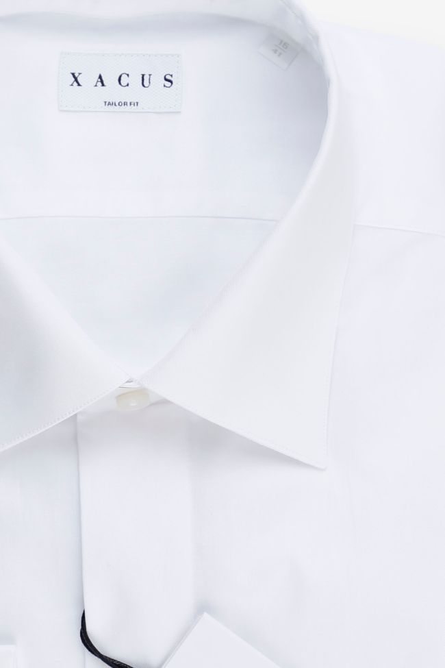 Xacus Hemd Herren Xacus Regular Einfarbig 100% Baumwolle Kragen Italienisch Lange Ärmel