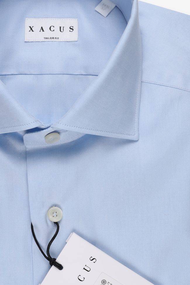 Xacus Hemd Herren Xacus Regular Einfarbig 100% Baumwolle Kragen Französisch Lange Ärmel