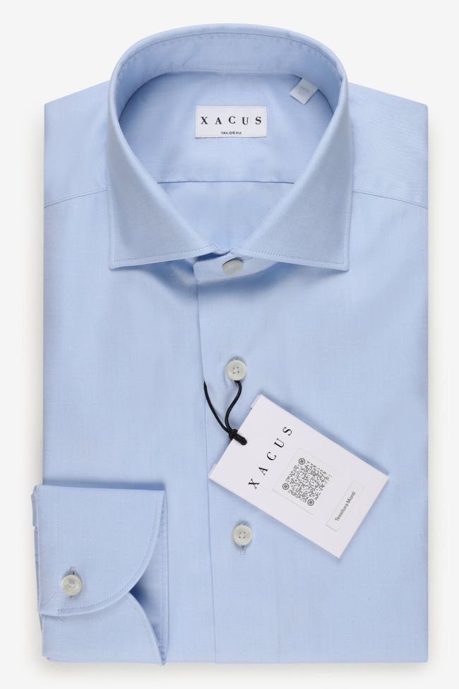 xacus Hemd Herren Xacus Regular Einfarbig 100% Baumwolle kragen Französisch Lange Ärmel