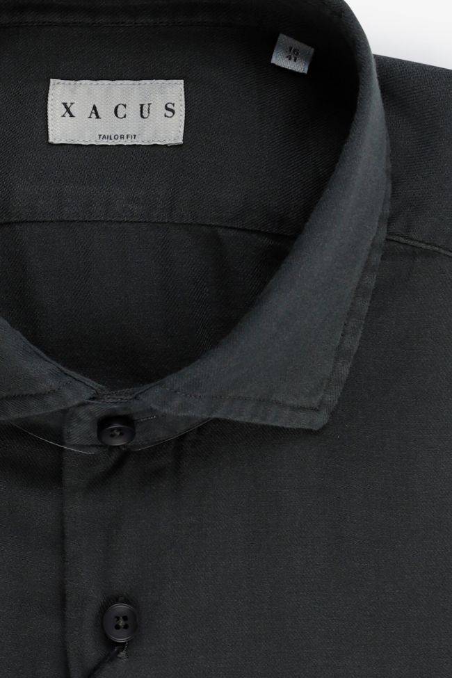 Xacus Hemd Herren Xacus Regular Einfarbig 100% Baumwolle Gewaschen Kragen Französisch Lange Ärmel