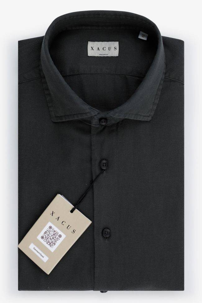 xacus Hemd Herren Xacus Regular Einfarbig 100% Baumwolle gewaschen kragen Französisch Lange Ärmel