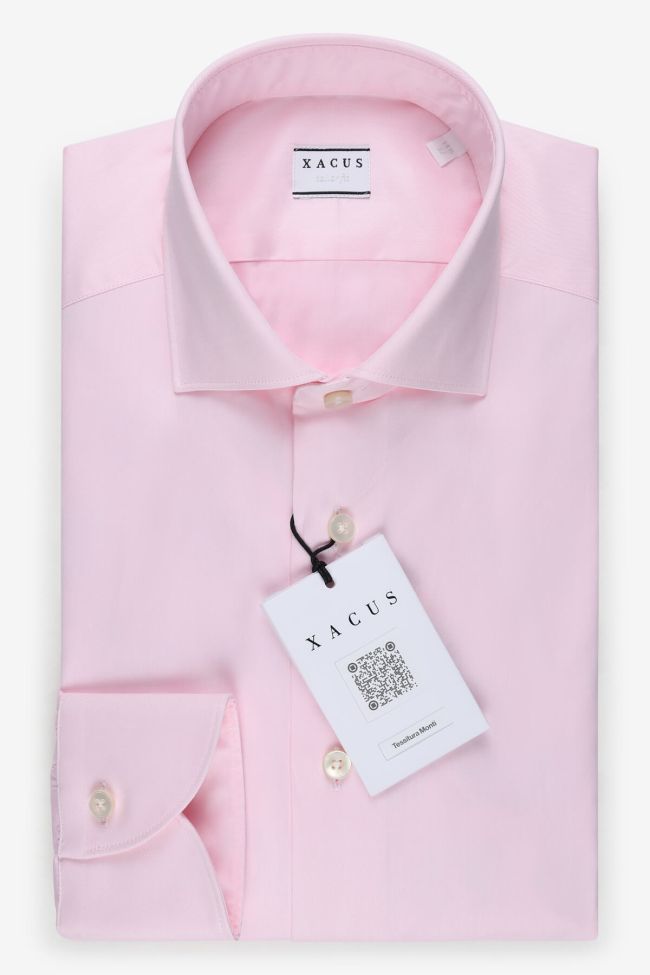 xacus Hemd Herren Xacus Regular Einfarbig 100% Baumwolle kragen Französisch Lange Ärmel