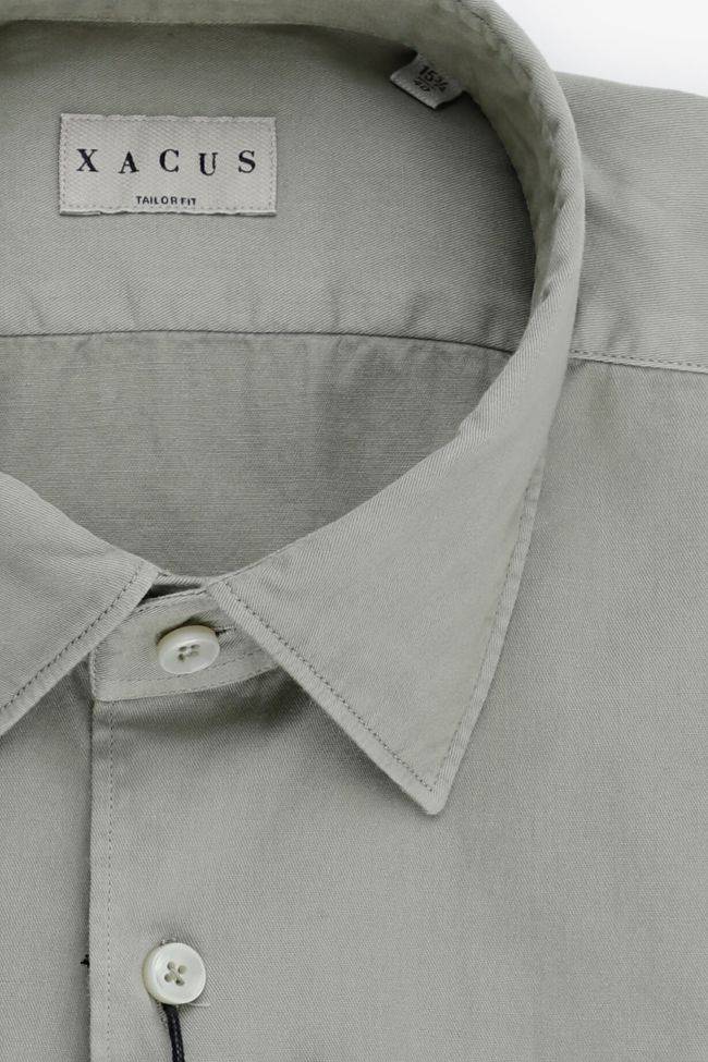 Xacus Hemd Herren Xacus Regular Einfarbig 100% Baumwolle Gewaschen Kragen Italienisch Lange Ärmel