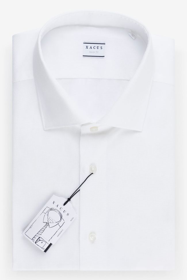 Xacus Hemd Herren Xacus Regular Einfarbig 100% Baumwolle Kragen Französisch Lange Ärmel