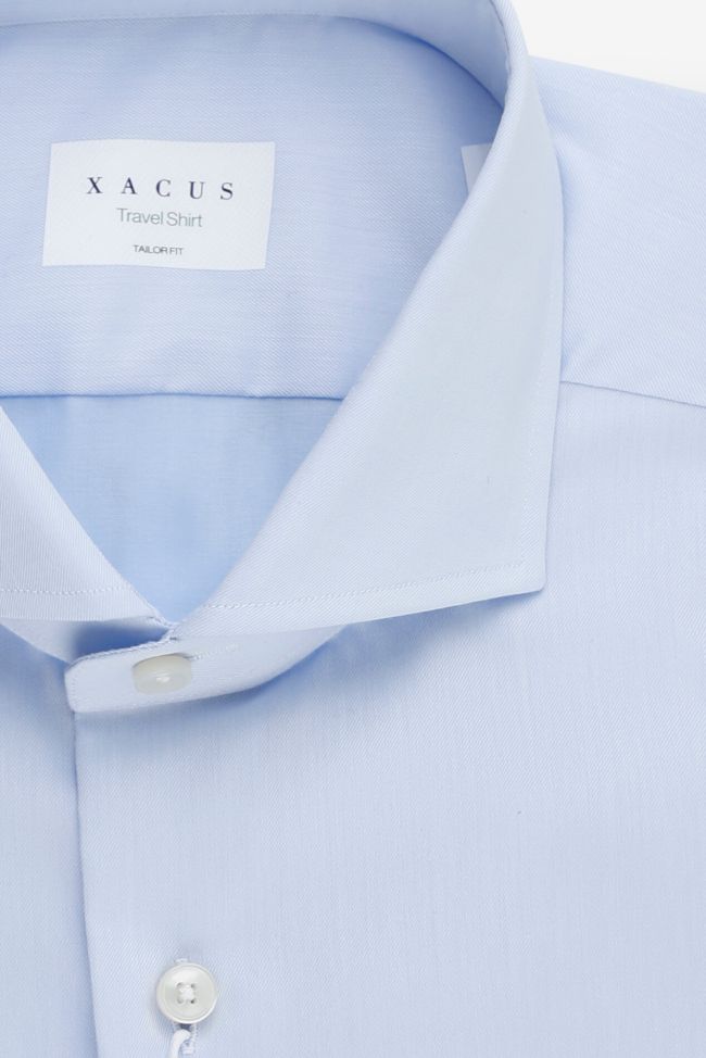 Xacus Hemd Herren Xacus Regular Einfarbig 100% Baumwolle Kragen Französisch Lange Ärmel