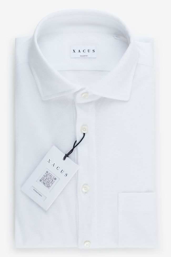 Xacus Hemd Herren Xacus Regular Einfarbig 100% Baumwolle Kragen Französisch Lange Ärmel