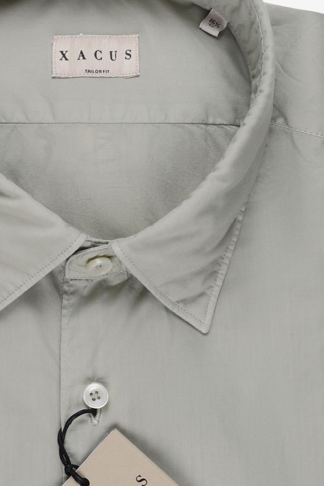 Xacus Hemd Herren Xacus Regular Einfarbig 100% Baumwolle Gewaschen Kragen Italienisch Lange Ärmel
