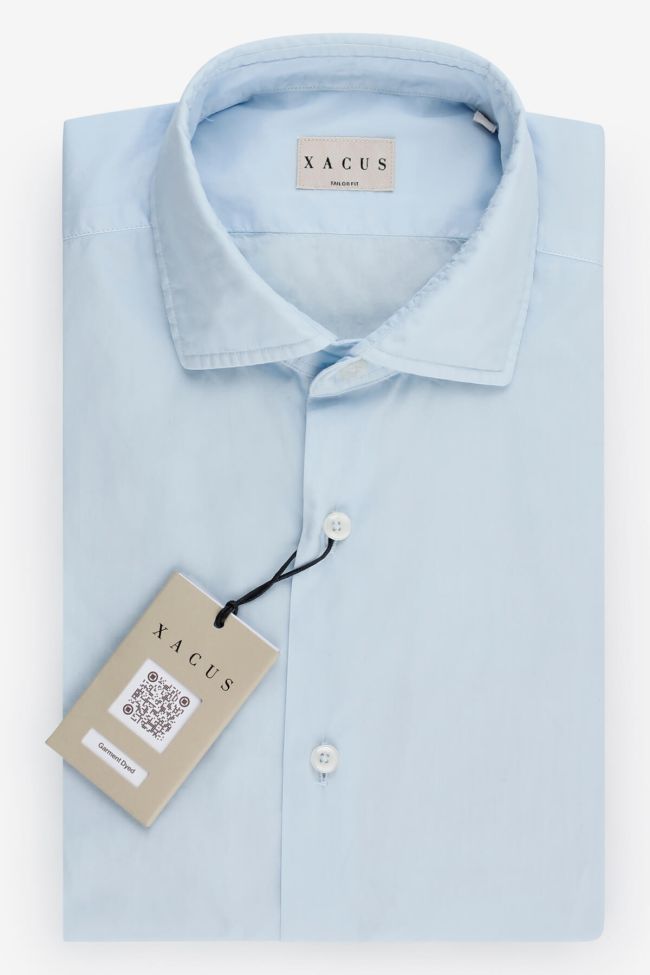Xacus Hemd Herren Xacus Regular Einfarbig 100% Baumwolle Gewaschen Kragen Französisch Lange Ärmel