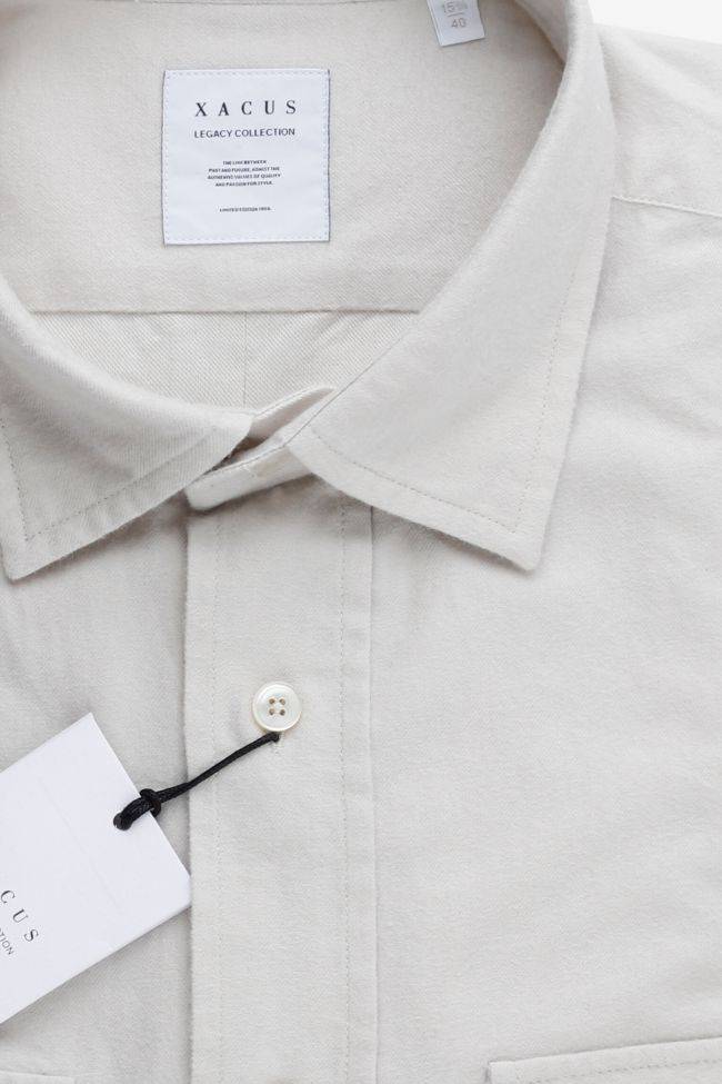 Xacus Hemd Herren Xacus Regular Einfarbig 100% Baumwolle Kragen Französisch Lange Ärmel