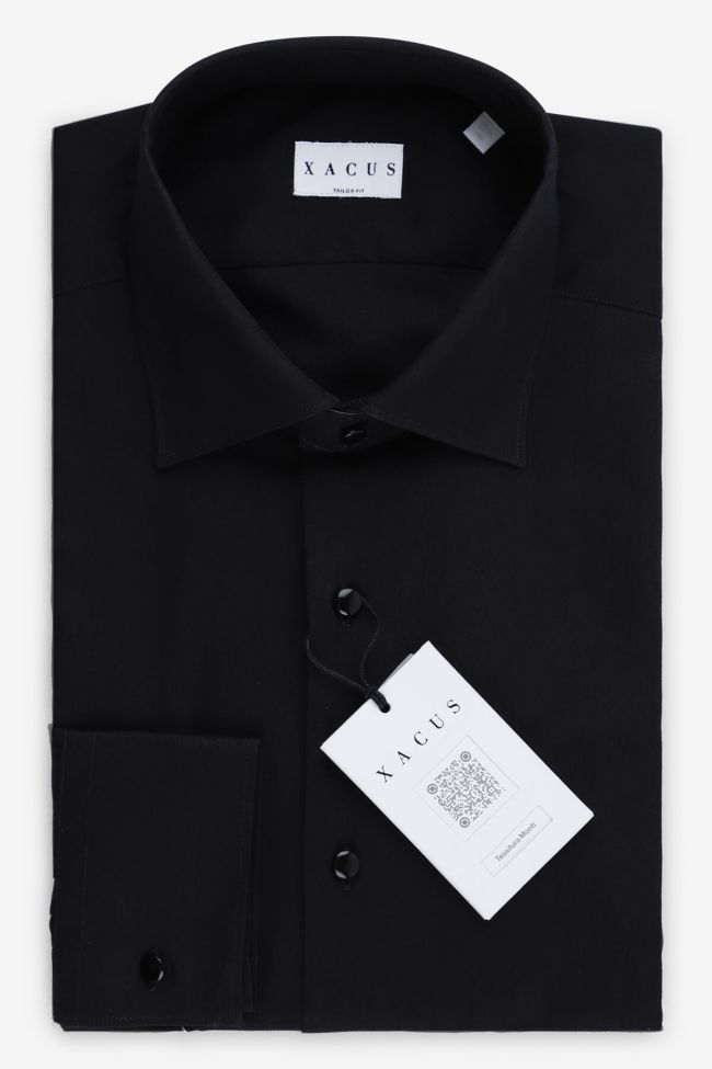 Xacus Hemd Herren Xacus Regular Einfarbig 100% Baumwolle Kragen Französisch Lange Ärmel