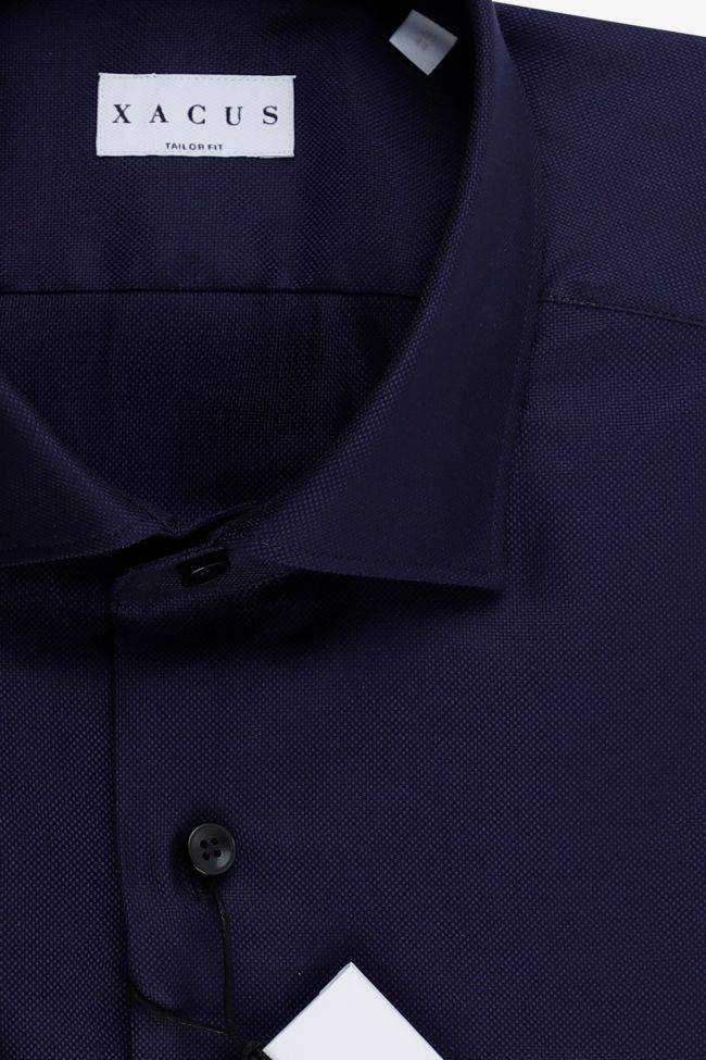 Xacus Hemd Herren Xacus Regular Einfarbig 100% Baumwolle Kragen Französisch Lange Ärmel