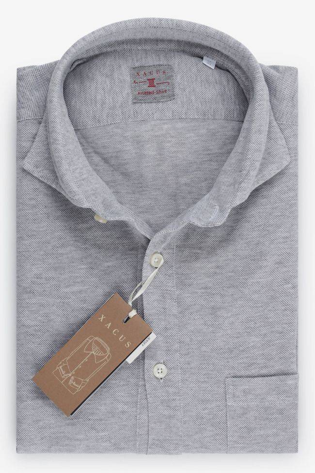xacus Hemd Herren Xacus Regular Einfarbig 100% Baumwolle gewaschen kragen Französisch Lange Ärmel