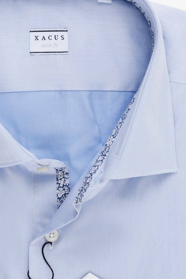 Xacus Hemd Herren Xacus Regular Einfarbig 100% Baumwolle Kragen Französisch Lange Ärmel