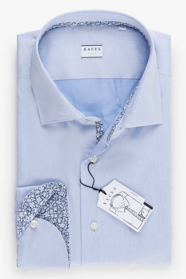 xacus Hemd Herren Xacus Regular Einfarbig 100% Baumwolle kragen Französisch Lange Ärmel