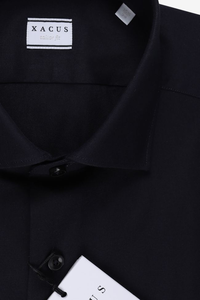 Xacus Hemd Herren Xacus Regular Einfarbig 100% Baumwolle Kragen Französisch Lange Ärmel
