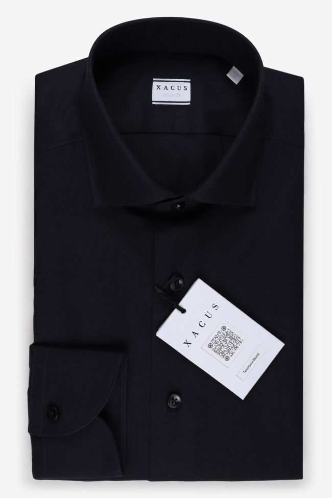 xacus Hemd Herren Xacus Regular Einfarbig 100% Baumwolle kragen Französisch Lange Ärmel