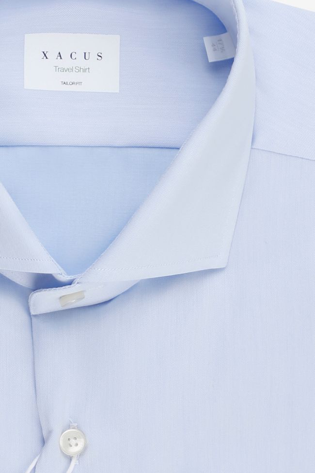 xacus Hemd Herren Xacus Regular Einfarbig 100% Bio-Baumwolle kragen Französisch Lange Ärmel