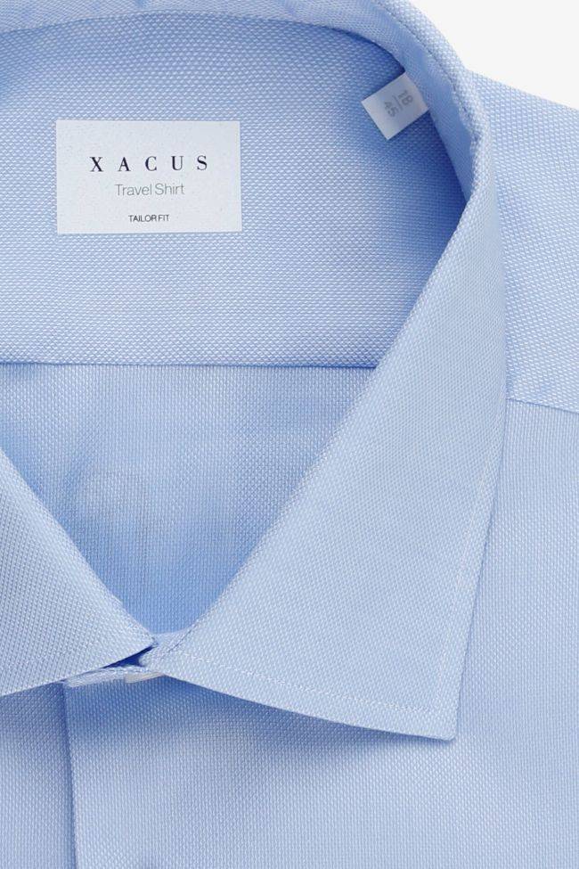 xacus Hemd Herren Xacus Regular Einfarbig 100% Bio-Baumwolle kragen Französisch Lange Ärmel