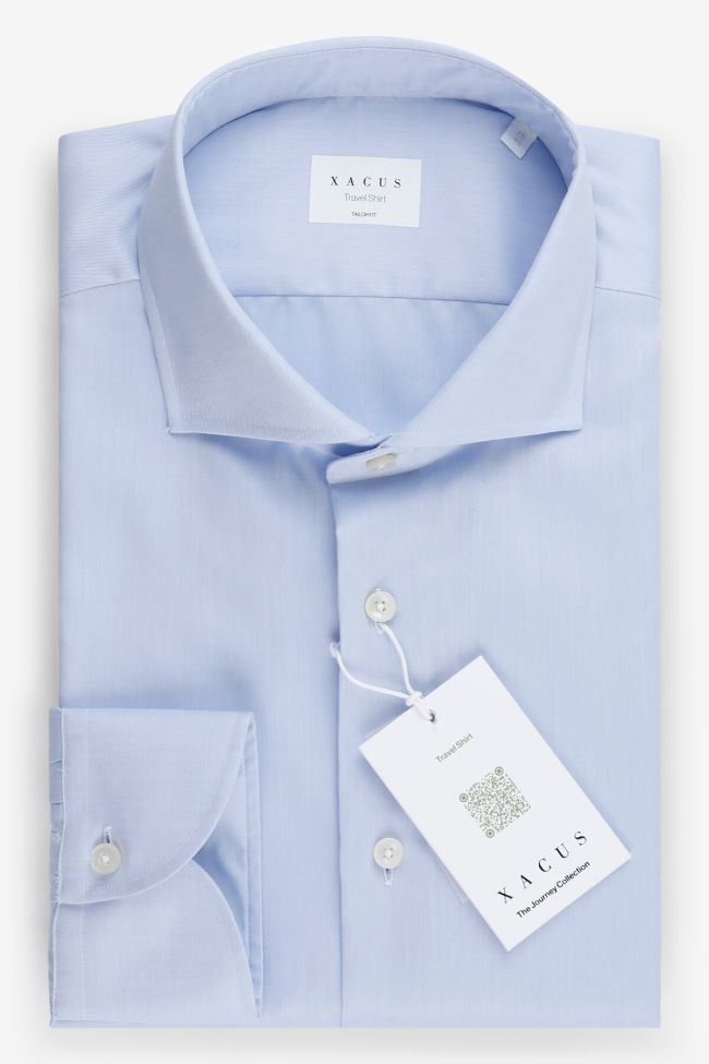 xacus Hemd Herren Xacus Regular Einfarbig 100% Bio-Baumwolle kragen Französisch Lange Ärmel