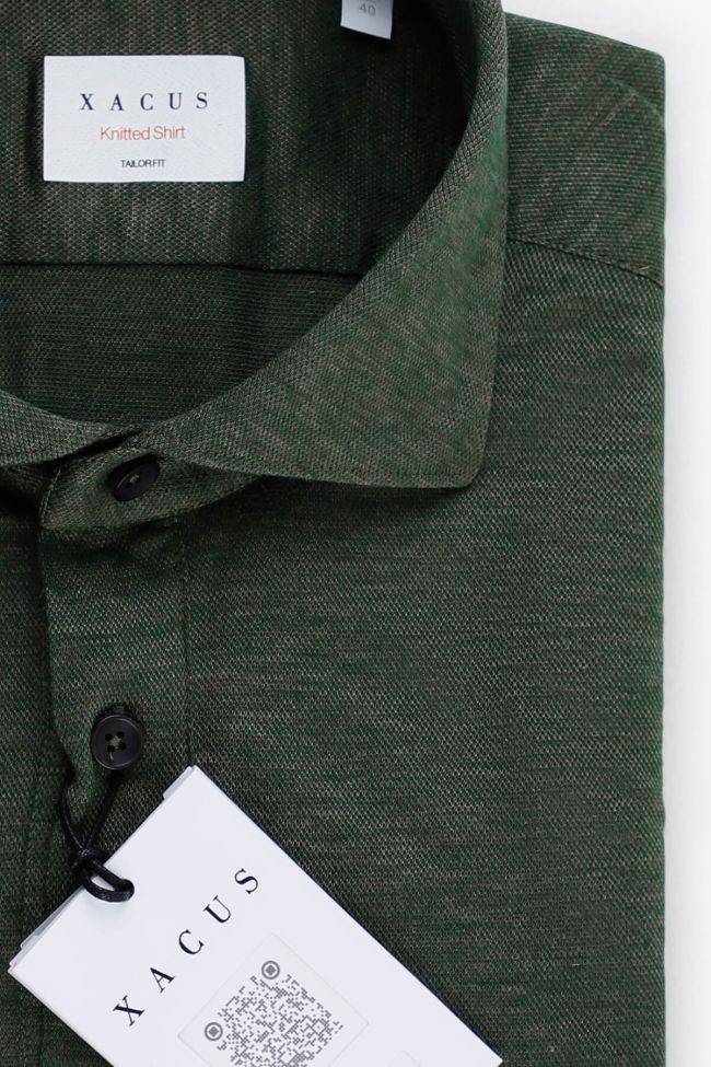 Xacus Hemd Herren Xacus Regular Einfarbig 37% Cotton 63% Lyocell Kragen Französisch Lange Ärmel