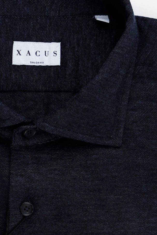 Xacus Hemd Herren Xacus Regular Einfarbig 37% Cotton 63% Lyocell Kragen Französisch Lange Ärmel