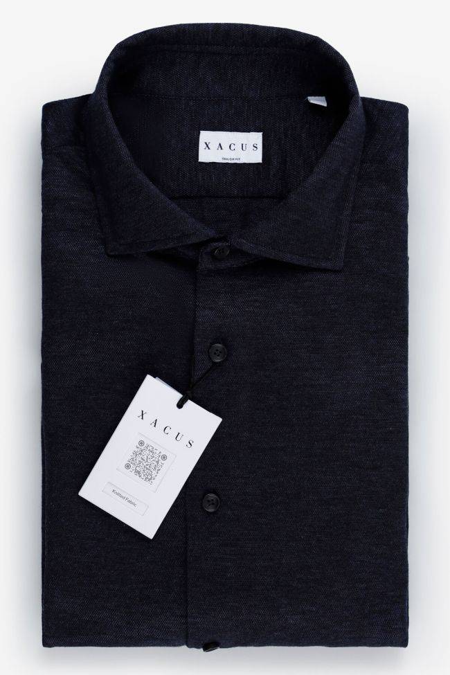 xacus Hemd Herren Xacus Regular Einfarbig 37% cotton 63% Lyocell kragen Französisch Lange Ärmel