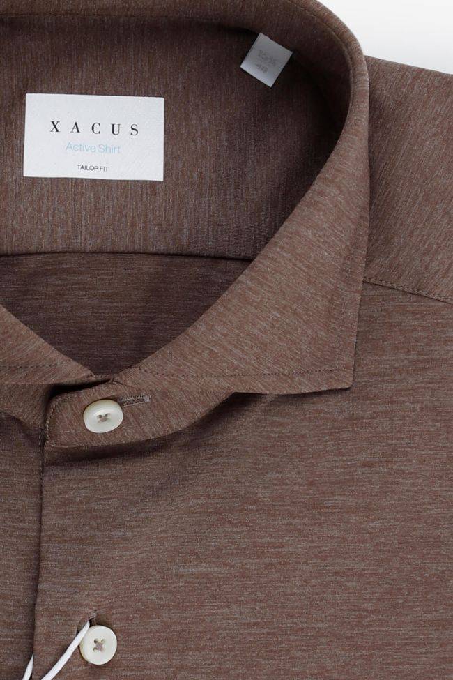 Xacus Hemd Herren Xacus Regular Einfarbig 42% Polyamide 42% Polyester 16% Ea Kragen Französisch Lange Ärmel