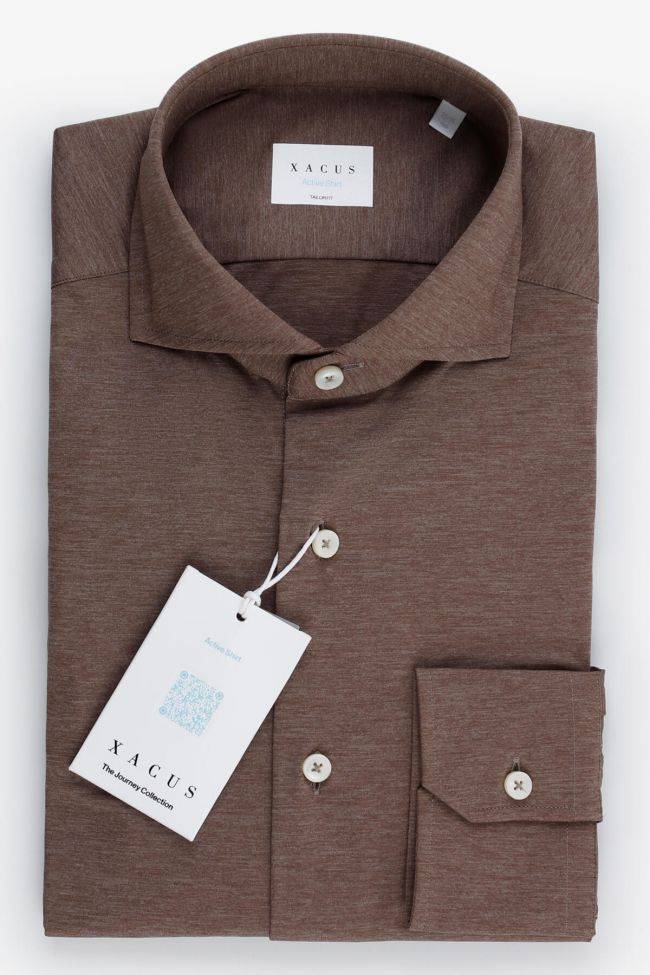 xacus Hemd Herren Xacus Regular Einfarbig 42% polyamide 42% polyester 16% ea kragen Französisch Lange Ärmel