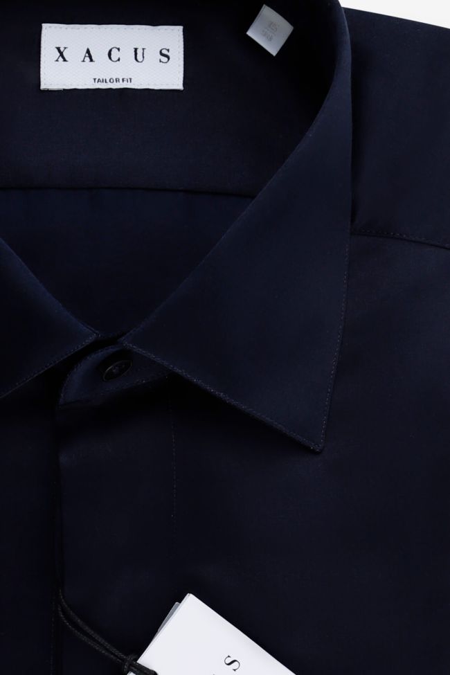 Xacus Hemd Herren Xacus Regular Einfarbig 50% Seda 550% Seide 50% Baumwolle 0% Algodón Kragen Italienisch Lange Ärmel