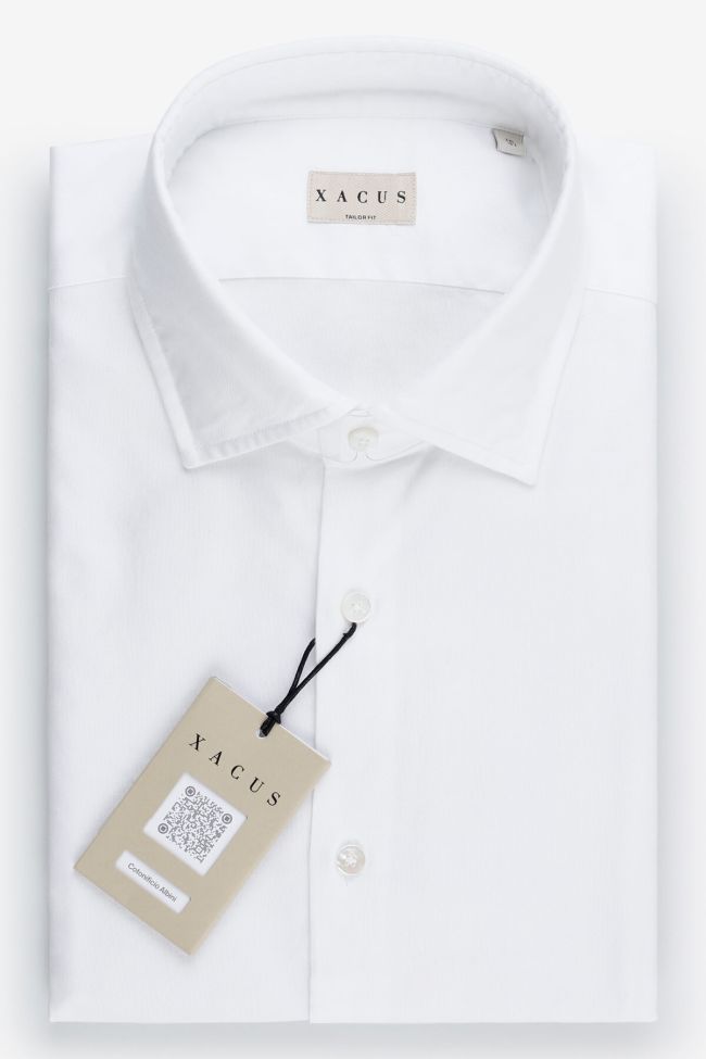 xacus Hemd Herren Xacus Regular Einfarbig 60% Baumwolle - 40% Viskose kragen Französisch Lange Ärmel