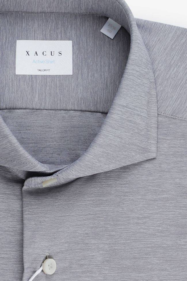 Xacus Hemd Herren Xacus Regular Einfarbig 60%polyester29%polyamide11%elastane Kragen Französisch Lange Ärmel