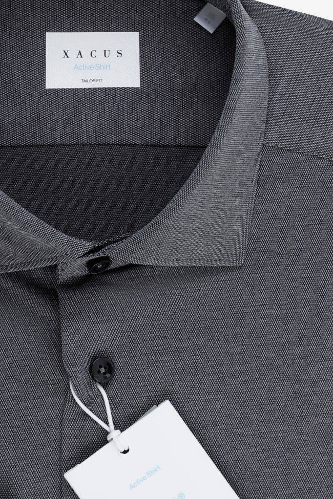 Xacus Hemd Herren Xacus Regular Einfarbig 85% Poliammide 15% Elastam Kragen Französisch Lange Ärmel