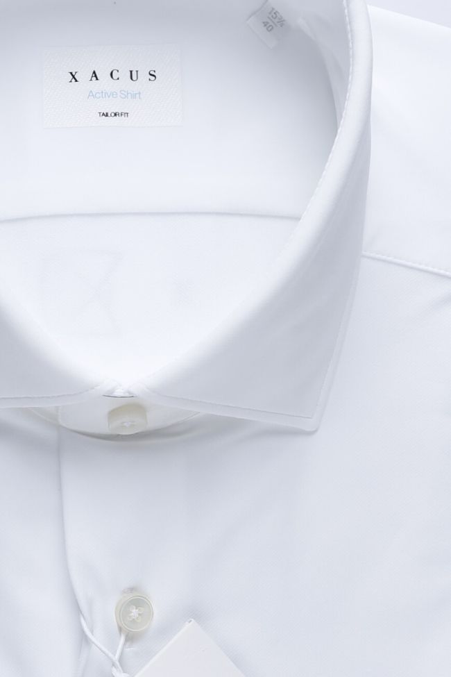 Xacus Hemd Herren Xacus Regular Einfarbig 85% Poliammide 15% Elastam Kragen Französisch Lange Ärmel